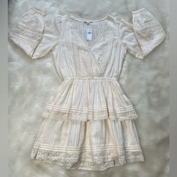american eagle embroidered dress AE Empire Waist Embroidered Midi Dress